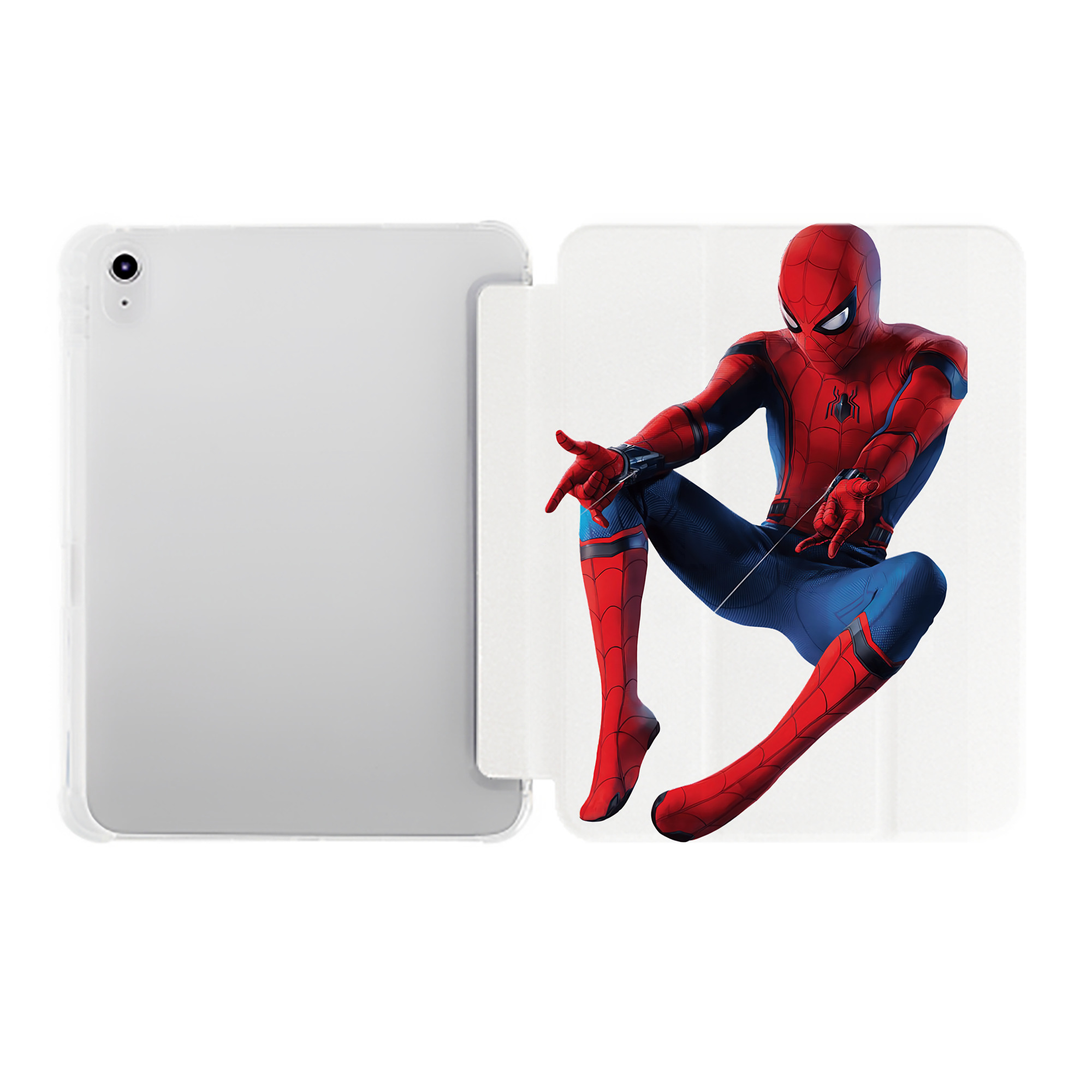 （画像用） Spider Man スパイダーマン IPad ケース ペン収納付き 三つ折りスタンド PUレザー×シリコン 対応機種9.5/10.5/10.9インチ